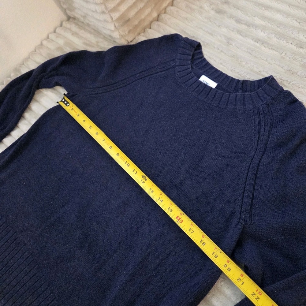 Old Navy Sweater Womens Large L Navy Blue Crewneck Knit Raglan Sleeve Pullover - Picture 7 of 10